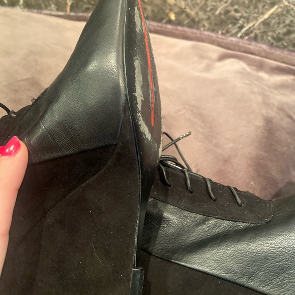 ALEPEL lace-up wedge booties - Picture 11 of 11